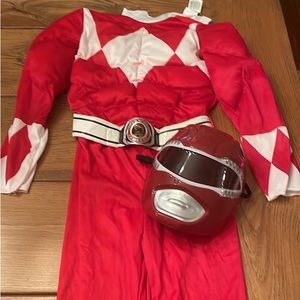 Red Power Ranger costume!Worn once.Size medium 8-10.Just in time for Halloween!